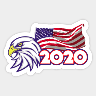USA eagle and flag Patriotic 2020 Sticker